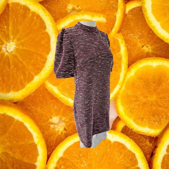 Ann Taylor Factory Petite Pink, Black and White Knit Short Sleeve Dress Size 2P - Picture 3 of 8